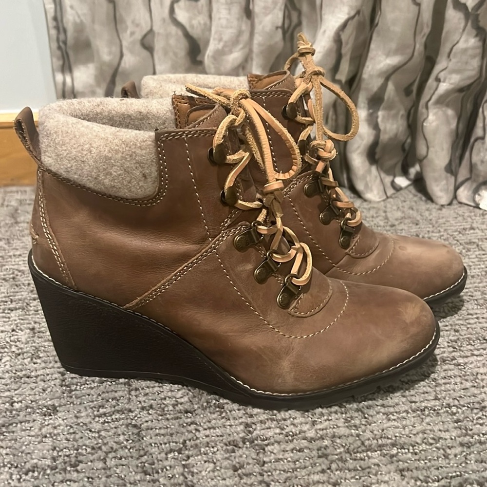 Sperry Top-Sider Celeste Bliss Wedge Ankle Bootie Canteen Women's Size 9